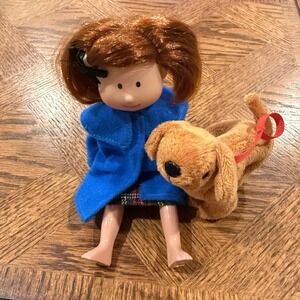 Madeline 8" Doll No Hat No Shoes With Genevieve Dog Puppy Yottoy